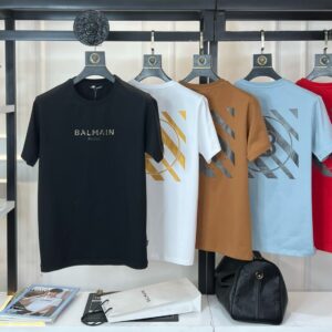 First Copy Balmain Heavy GSM Cotton Lycra T-Shirt | Premium Round Neck