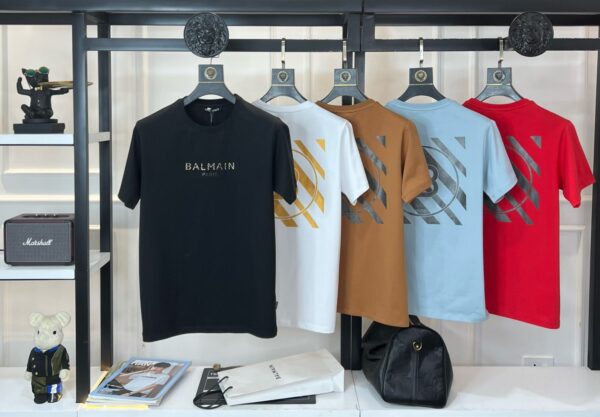 First Copy Balmain Heavy GSM Cotton Lycra T-Shirt | Premium Round Neck