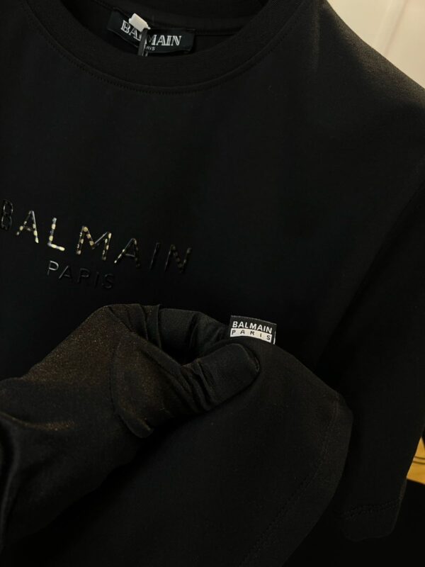 First Copy Balmain Heavy GSM Cotton Lycra T-Shirt | Premium Round Neck - Image 12