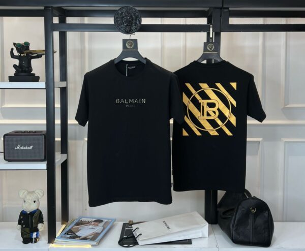 First Copy Balmain Heavy GSM Cotton Lycra T-Shirt | Premium Round Neck - Image 6