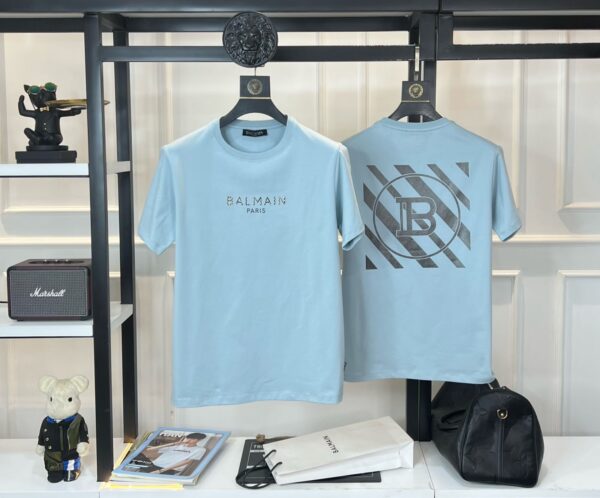 First Copy Balmain Heavy GSM Cotton Lycra T-Shirt | Premium Round Neck - Image 4