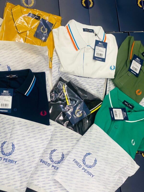 First Copy Fred Perry Jacquard Tipped Polos - Image 4