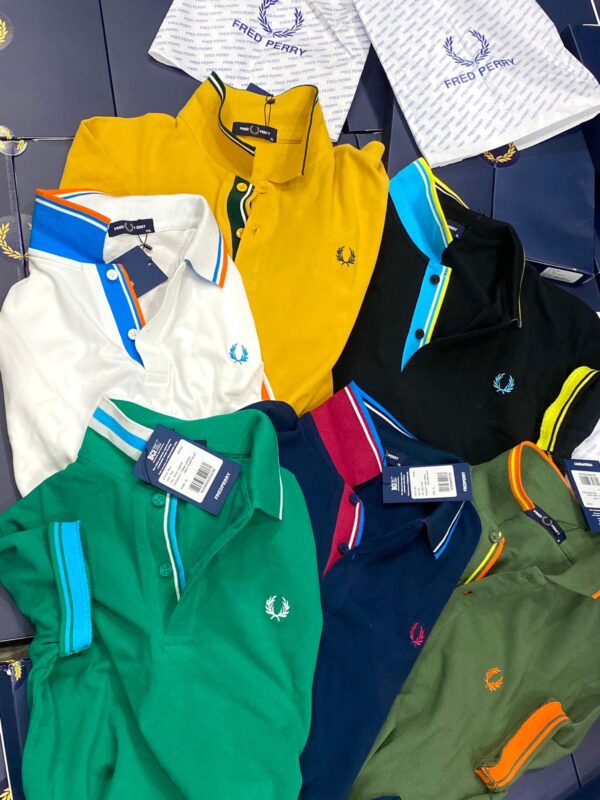 First Copy Fred Perry Jacquard Tipped Polos - Image 7