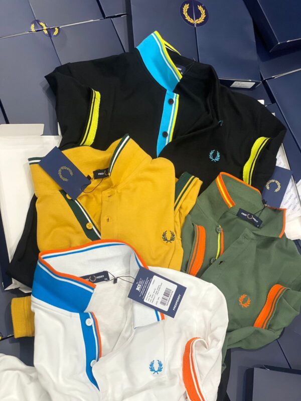 First Copy Fred Perry Jacquard Tipped Polos - Image 8