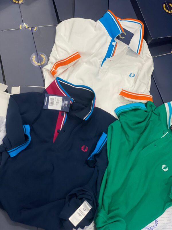First Copy Fred Perry Jacquard Tipped Polos - Image 2
