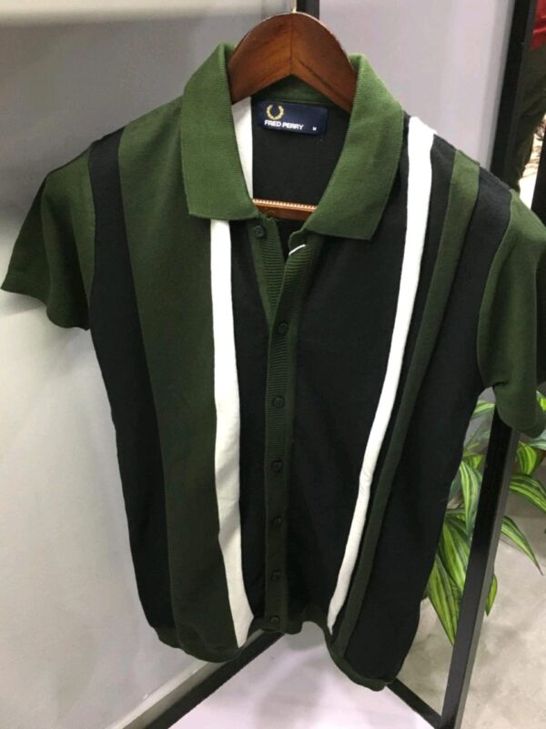 First Copy Fred Perry Very Premium Knitted Half Sleeves Shirt – Premium Stock - Image 4