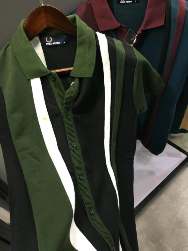 First Copy Fred Perry Very Premium Knitted Half Sleeves Shirt – Premium Stock - Image 5