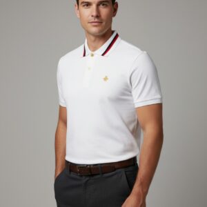 First Copy Gucci Bee Logo White T-Shirt for Men – Premium Streetwear Style