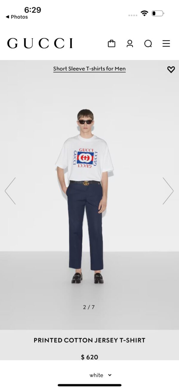 First Copy Gucci Imported Cotton Lycra Crew – Premium Comfort & Style - Image 2