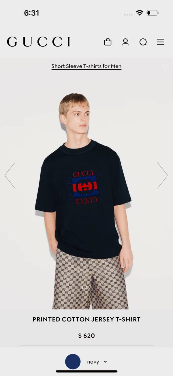 First Copy Gucci Imported Cotton Lycra Crew – Premium Comfort & Style - Image 7