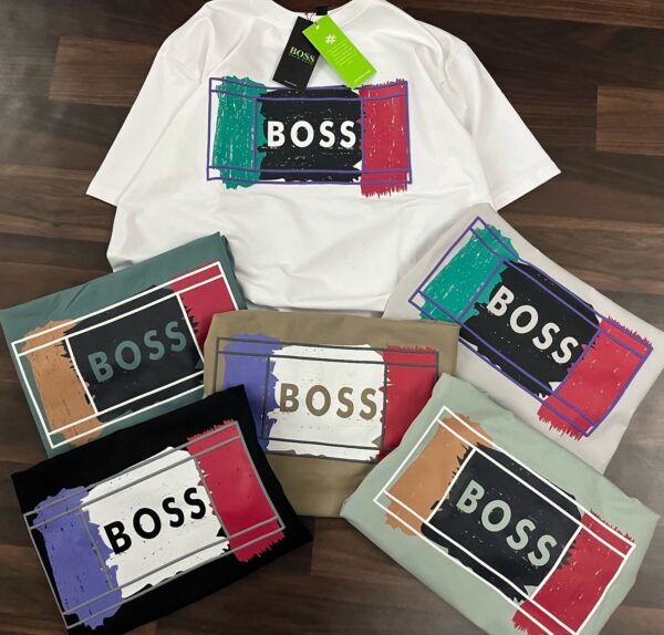 First Copy Hugo Boss Premium Round Neck Drop Shoulder T-Shirt - Image 2