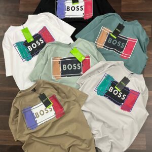 First Copy Hugo Boss Premium Round Neck Drop Shoulder T-Shirt