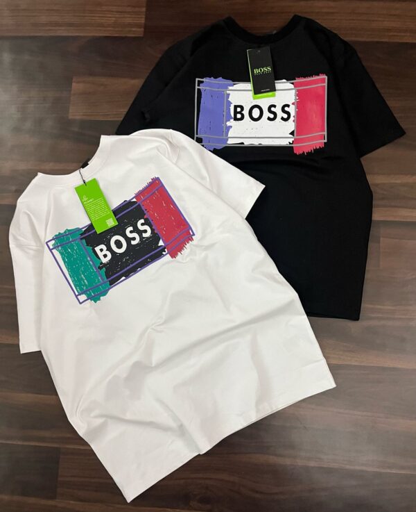 First Copy Hugo Boss Premium Round Neck Drop Shoulder T-Shirt - Image 4