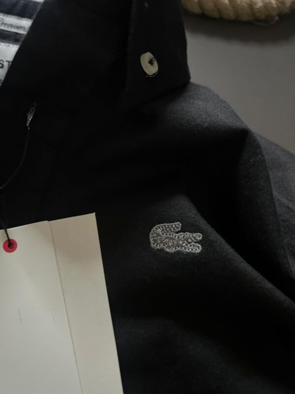 First Copy Lacoste Premium Plain Shirt | Oxford Cotton Lycra - Image 3