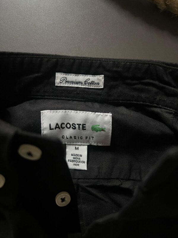 First Copy Lacoste Premium Plain Shirt | Oxford Cotton Lycra - Image 7
