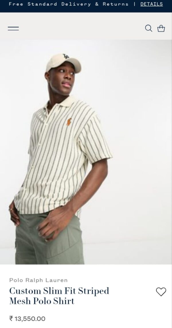 First Copy Ralph Exclusive Cotton Lycra Stripes Polo | Premium Comfort & Style - Image 12