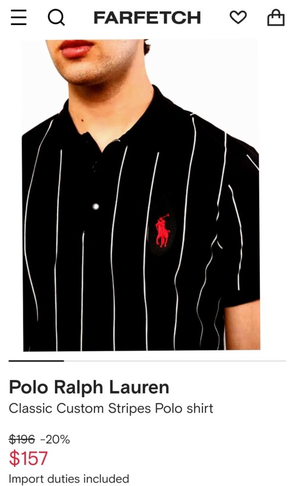 First Copy Ralph Exclusive Cotton Lycra Stripes Polo | Premium Comfort & Style - Image 4