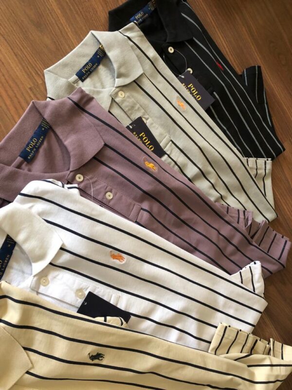 First Copy Ralph Exclusive Cotton Lycra Stripes Polo | Premium Comfort & Style - Image 3