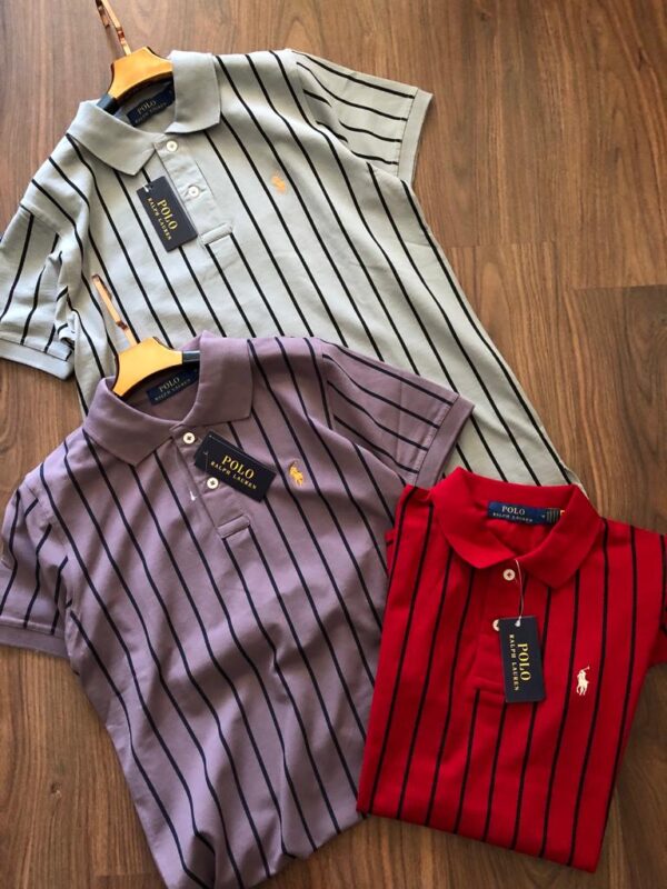 First Copy Ralph Exclusive Cotton Lycra Stripes Polo | Premium Comfort & Style - Image 7