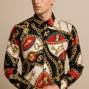 First Copy Versace Chain Reaction Red Shirt – White | Premium Quality
