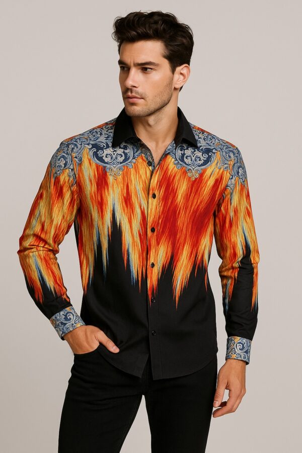 First Copy Versace Chain Reaction White Shirt – Premium Streetwear Style - Image 3