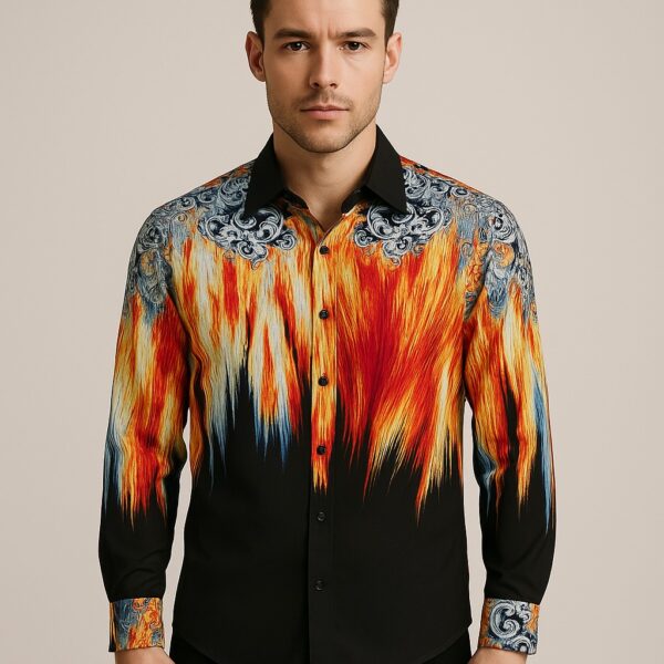 First Copy Versace Chain Reaction White Shirt – Premium Streetwear Style - Image 4