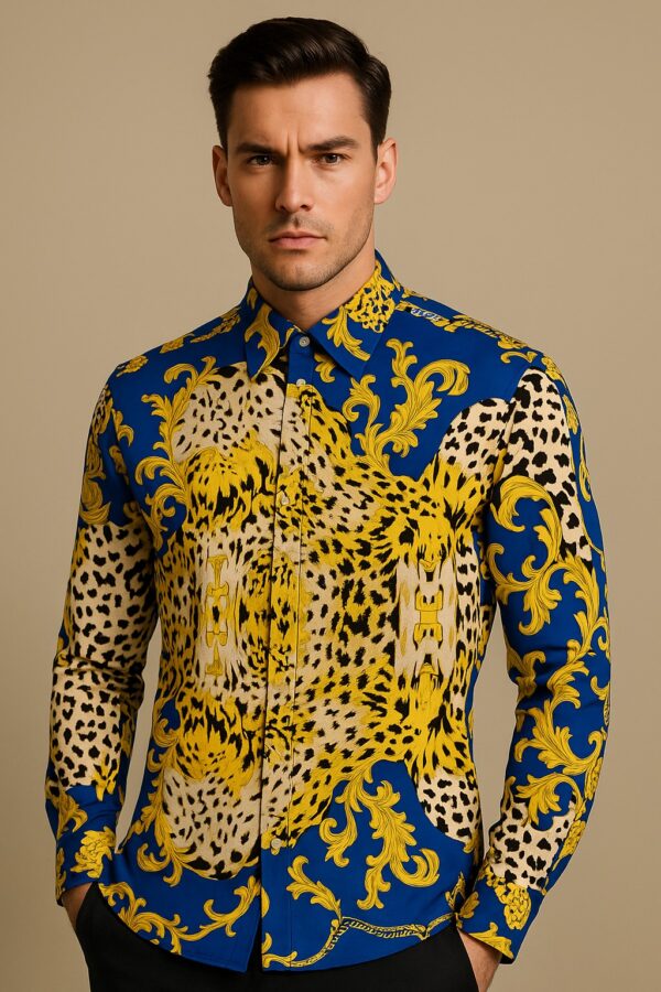First Copy Versace Premium Men’s Shirt – White, Iconic Luxury Design - Image 3