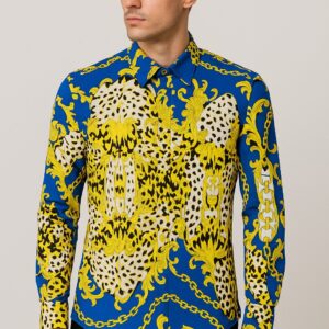 First Copy Versace Premium Men’s Shirt – White, Iconic Luxury Design