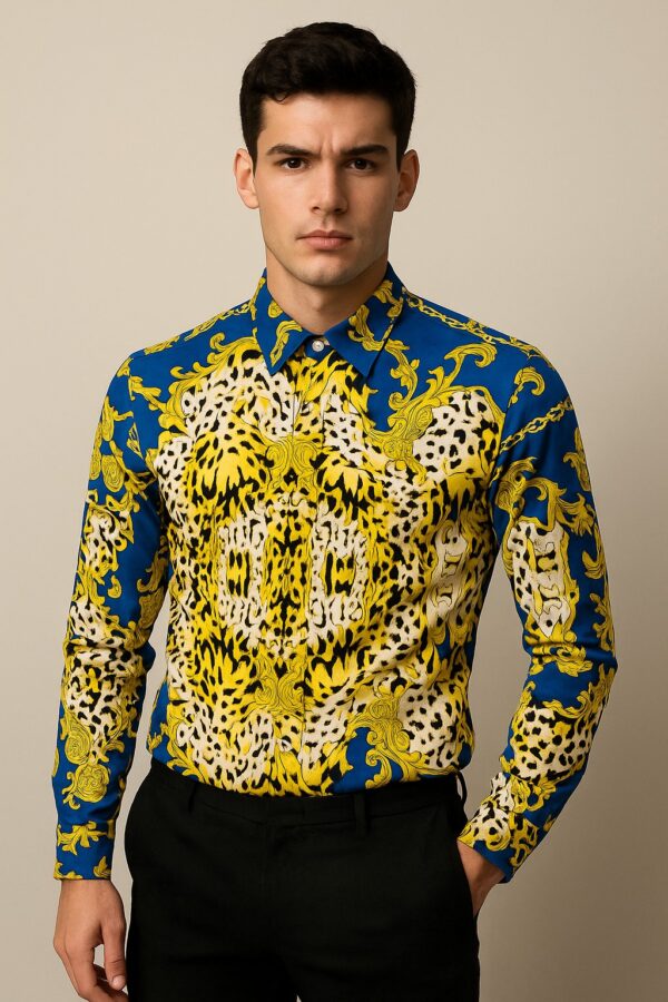 First Copy Versace Premium Men’s Shirt – White, Iconic Luxury Design - Image 2