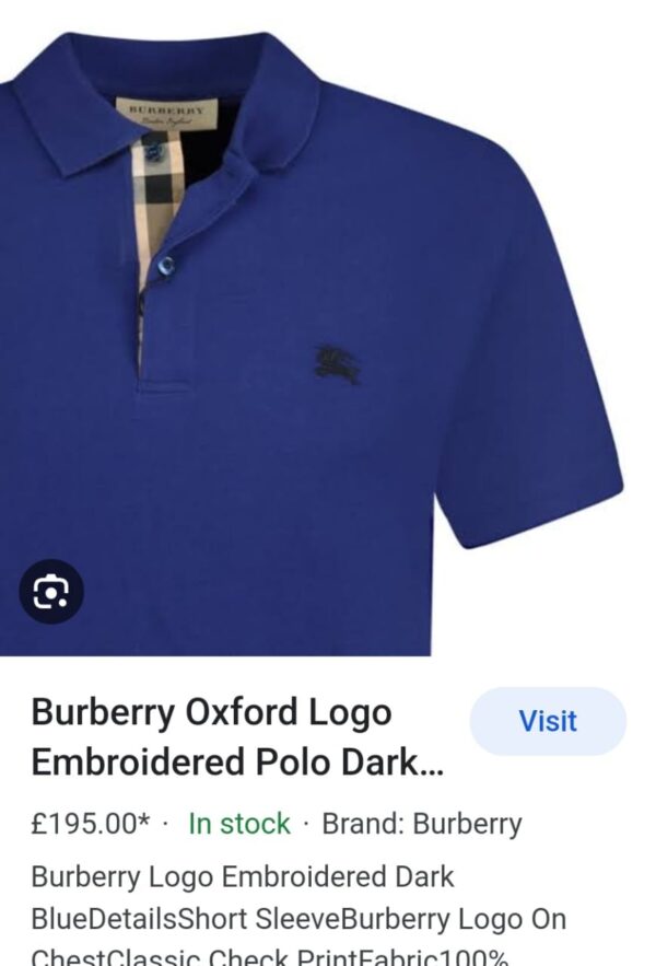 FIRST COPY Burberry Premium Cotton Lycra Polos - Image 11