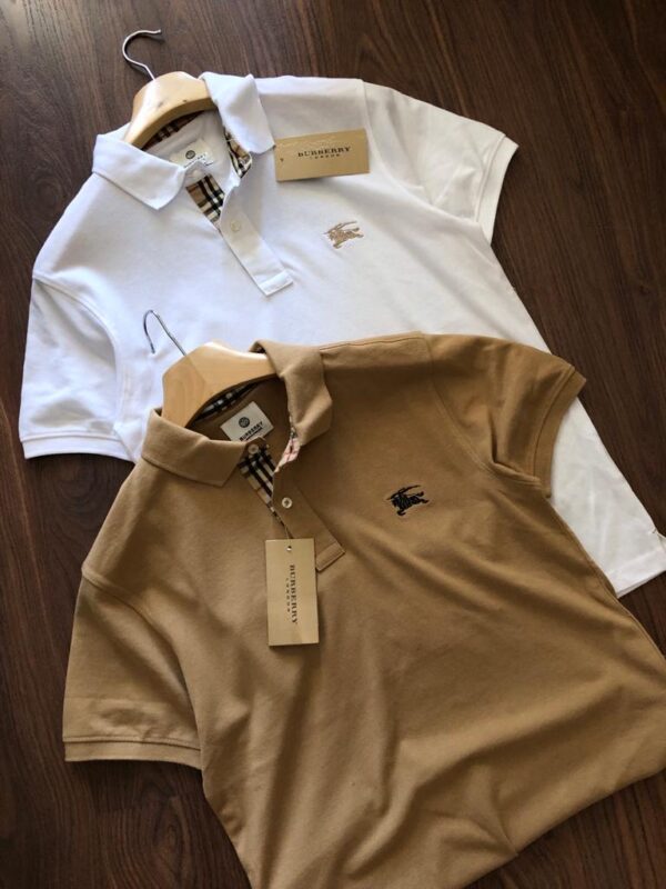 FIRST COPY Burberry Premium Cotton Lycra Polos - Image 12