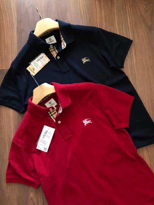 FIRST COPY Burberry Premium Cotton Lycra Polos - Image 4