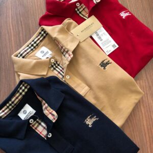 FIRST COPY Burberry Premium Cotton Lycra Polos