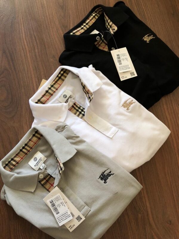 FIRST COPY Burberry Premium Cotton Lycra Polos - Image 2