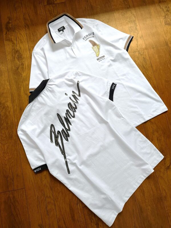 First Copy Balmain Paris Exclusive Imported Polo T-Shirt – Premium Quality
