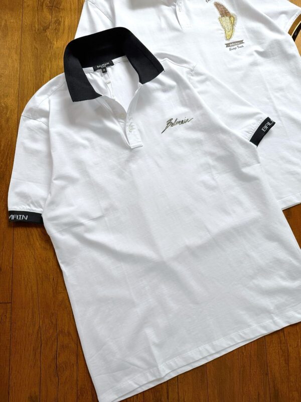 First Copy Balmain Paris Exclusive Imported Polo T-Shirt – Premium Quality - Image 6
