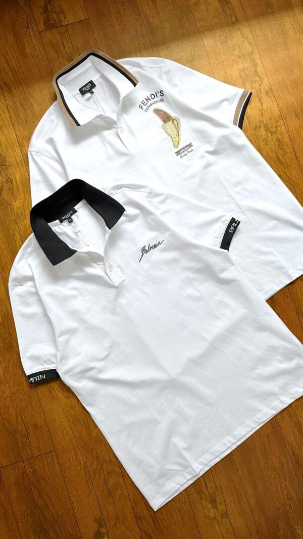 First Copy Balmain Paris Exclusive Imported Polo T-Shirt – Premium Quality - Image 3