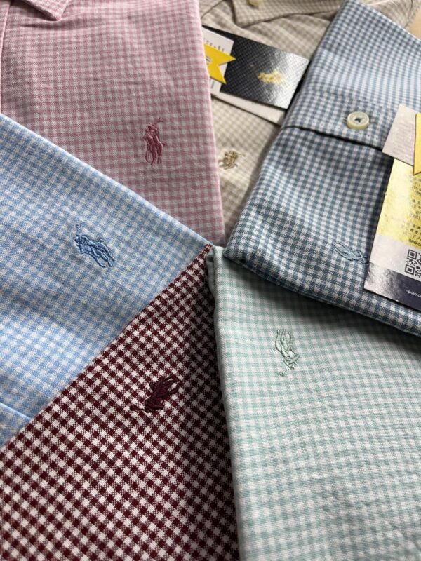 FIRST COPY RALPH LAUREN PIN CHECK SHIRT - Image 2