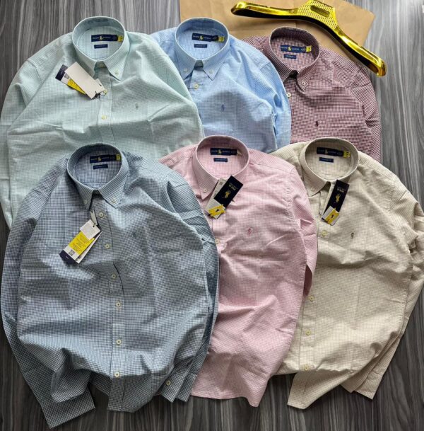 FIRST COPY RALPH LAUREN PIN CHECK SHIRT - Image 3
