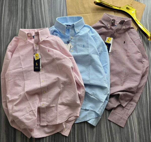 FIRST COPY RALPH LAUREN PIN CHECK SHIRT - Image 6