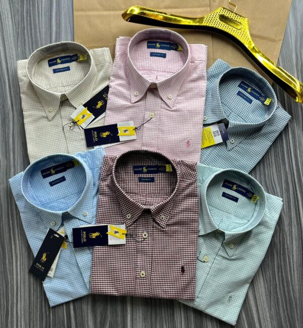 FIRST COPY RALPH LAUREN PIN CHECK SHIRT