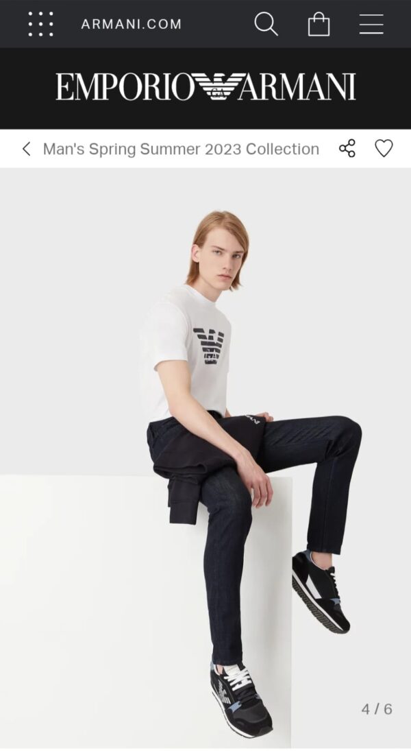 First Copy Armani Cotton Lycra T-Shirt for Men - Image 5