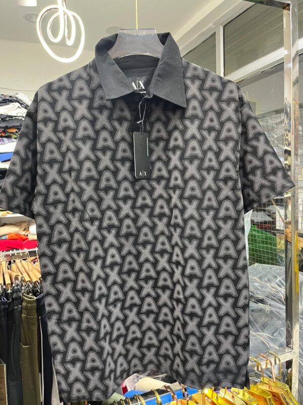 First Copy Armani Exclusive Cotton Lycra Collar T-Shirt - Image 10