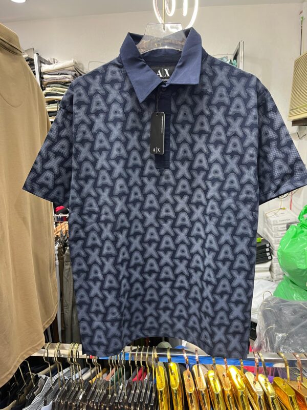 First Copy Armani Exclusive Cotton Lycra Collar T-Shirt - Image 3