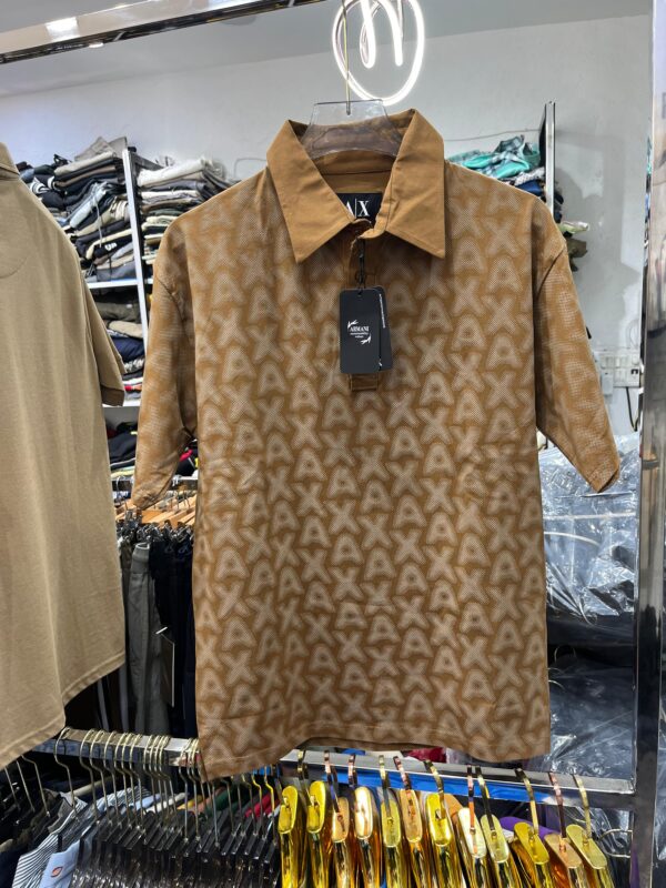 First Copy Armani Exclusive Cotton Lycra Collar T-Shirt - Image 8