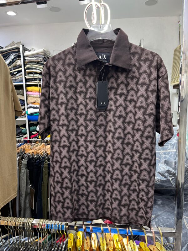 First Copy Armani Exclusive Cotton Lycra Collar T-Shirt - Image 6