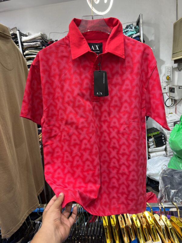 First Copy Armani Exclusive Cotton Lycra Collar T-Shirt - Image 5