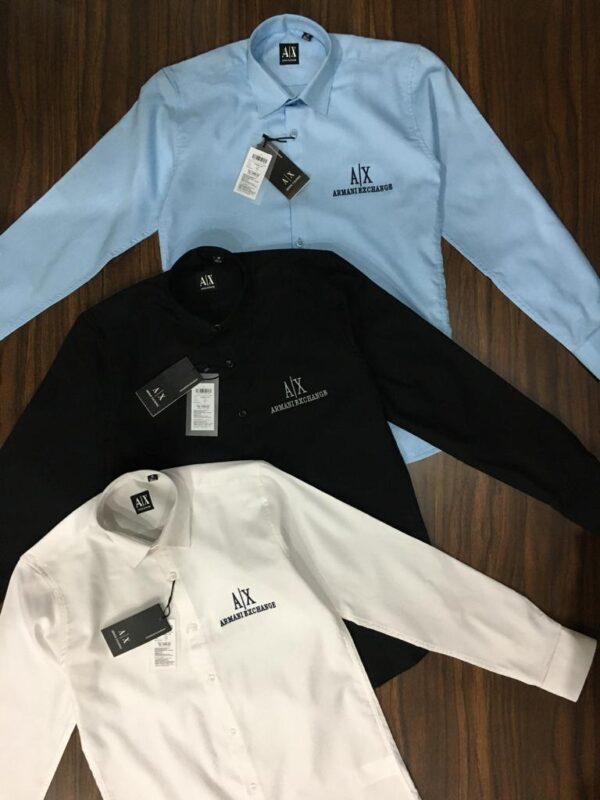 First Copy Armani Exclusive Cotton Shirt – Premium Long-Sleeve