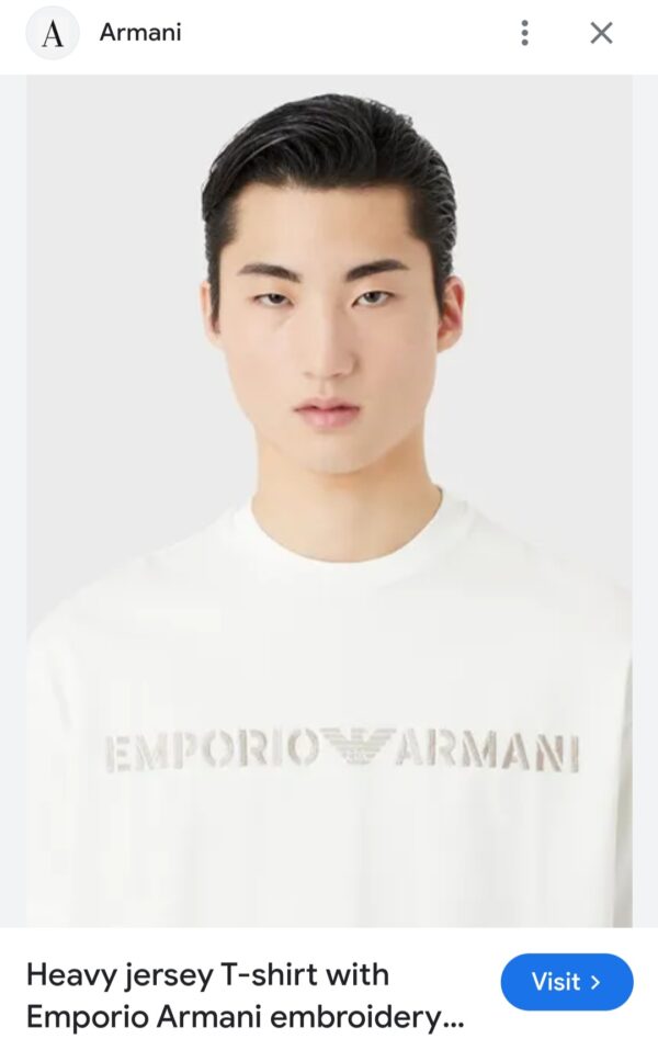 First Copy Armani Round Neck T-Shirt – Imported President Collection - Image 7