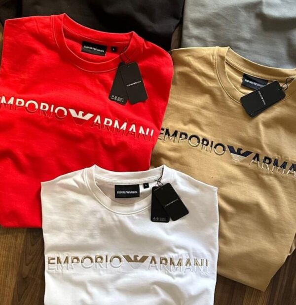 First Copy Armani Round Neck T-Shirt – Imported President Collection - Image 2